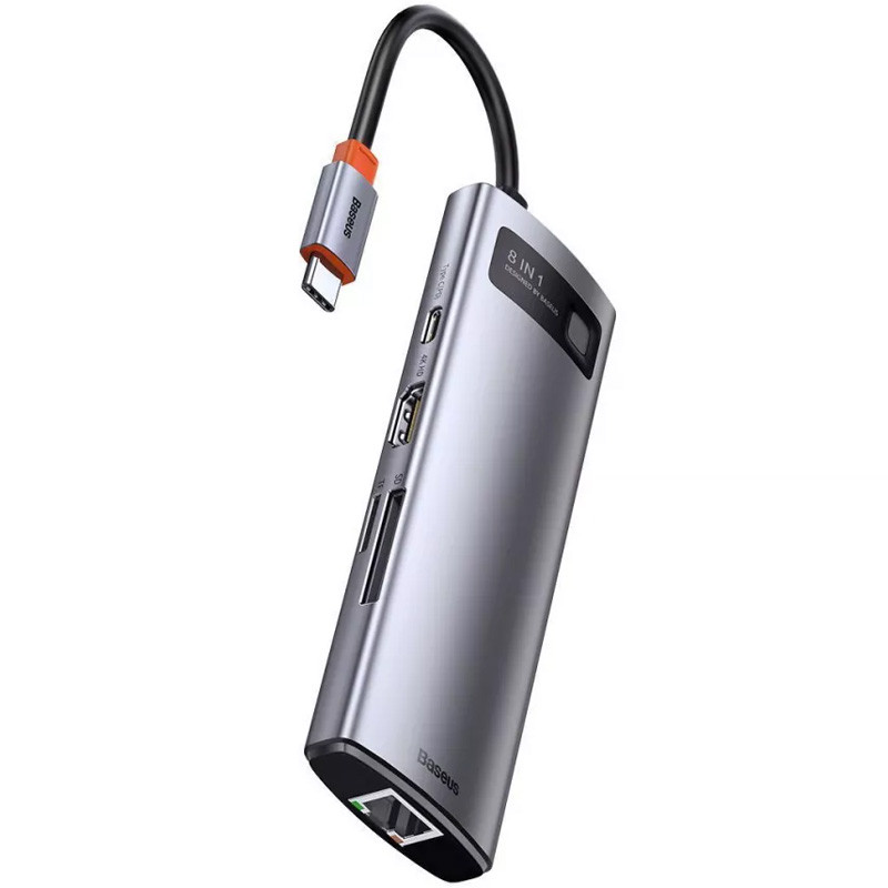 Перехідник HUB Baseus Metal Gleam Series 8-in-1 Multifunctional Type-C (CAHUB-CV0G) на малюнкі №4