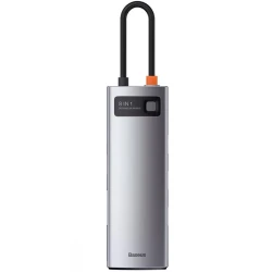Перехідник HUB Baseus Metal Gleam Series 8-in-1 Multifunctional Type-C (CAHUB-CV0G)