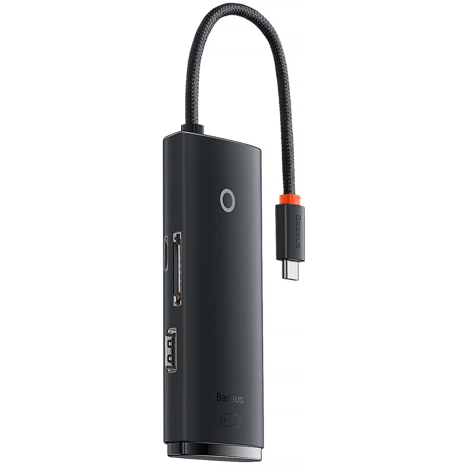 Переходник HUB Baseus Lite Series 6in1 (Type-C to HDMI+2xUSB3.0+Type-C Data+SD/TF) (WKQX050001), Black, купить оптом с доставкой