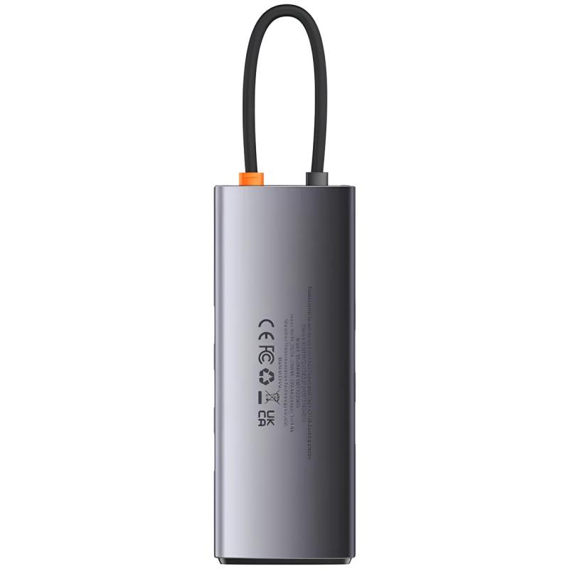 Перехідник HUB Baseus Metal Gleam Series 7-Port Clarity (Type-C to HDMI+USB3.0*3+PD+SD/TF) (B000307) на малюнкі №4