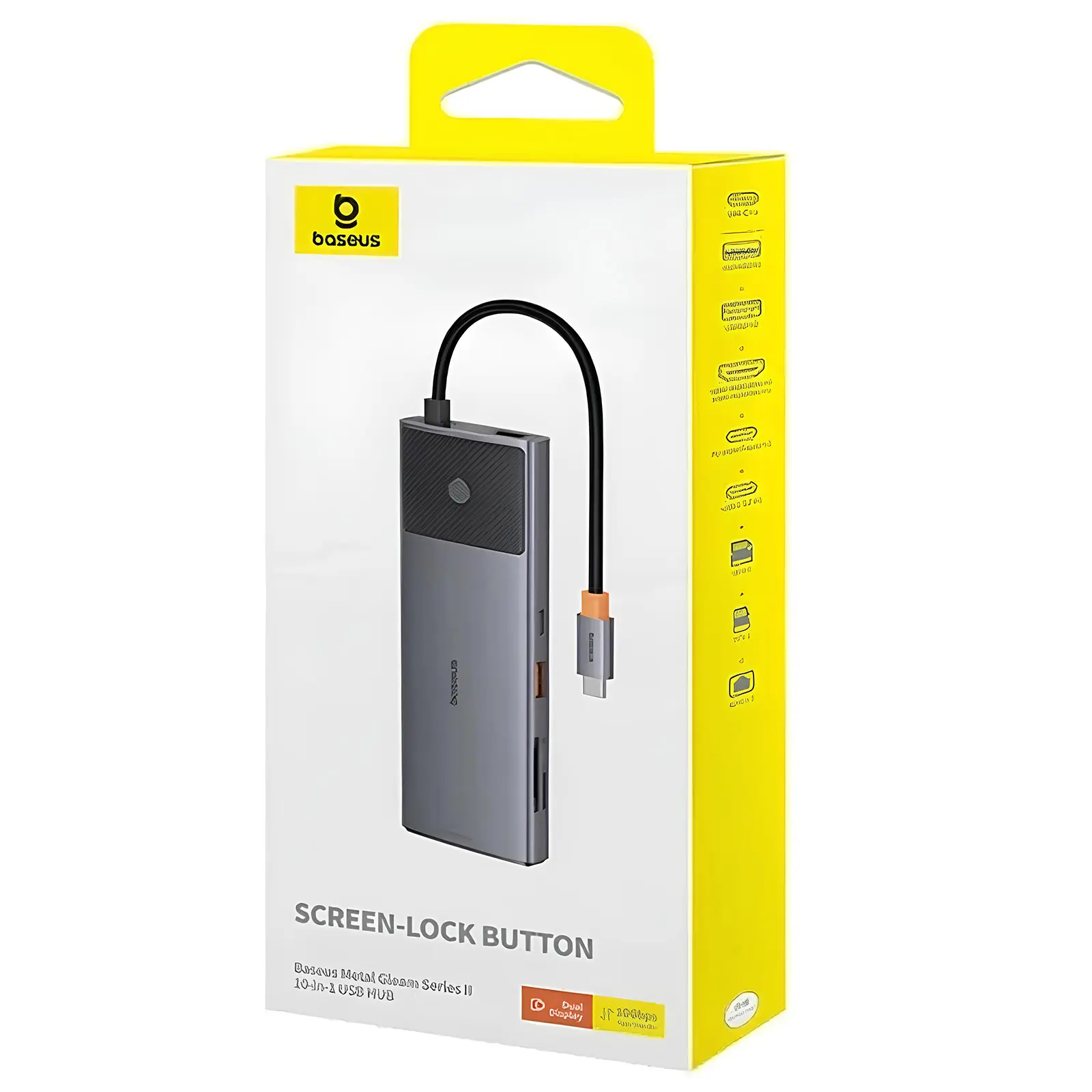 Переходник HUB Baseus Metal Gleam Series II OS 10in1 (B00061800123-00), Cosmic Black 3, купить оптом с доставкой