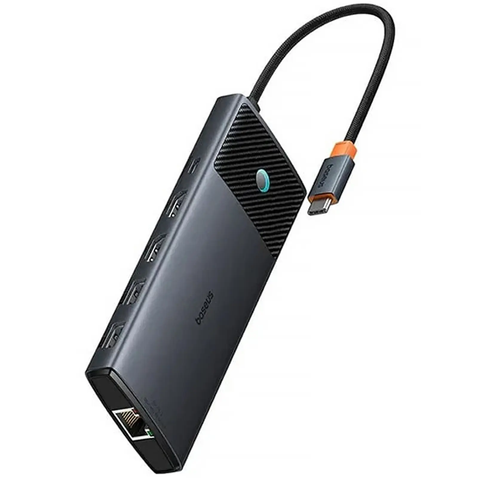 Переходник HUB Baseus Metal Gleam II OS 10in1 Dual Display (B00061800123-01), Cosmic Black, купить оптом с доставкой