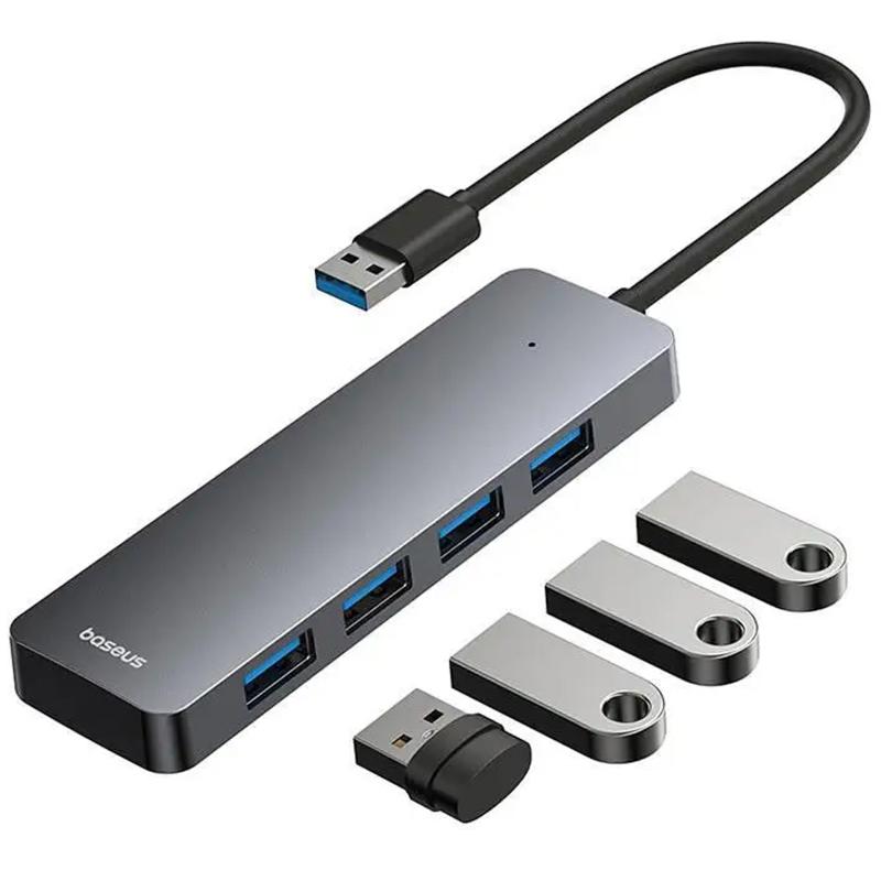 Перехідник HUB Baseus UltraJoy Series Lite 4-Port (USB-A to 4xUSB3.0+Type-C) (1m) (B0005280B811-02) на малюнкі №2