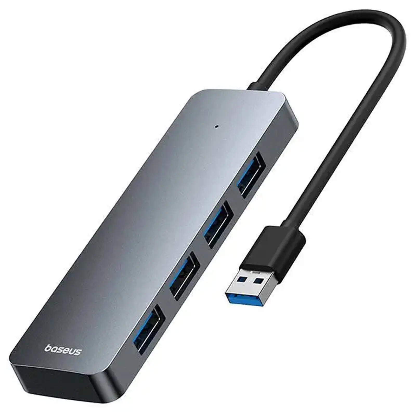 Переходник HUB Baseus UltraJoy Series Lite 4-Port (USB-A to 4xUSB3.0+Type-C) (1m) (B0005280B811-02), Space Grey, купить оптом с доставкой