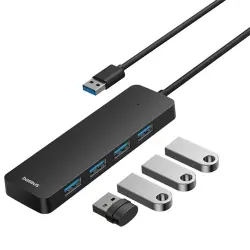 Перехідник HUB Baseus UltraJoy Series 4-Port (USB-A to 4xUSB3.0+Type-C) (0.5m) (B0005280B811-04)