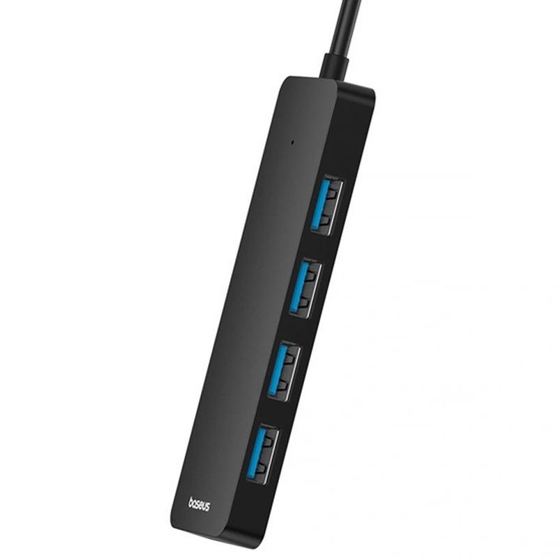 Перехідник HUB Baseus UltraJoy Series 4-Port (USB-A to 4xUSB3.0+Type-C) (0.5m) (B0005280B811-04) на малюнкі №3