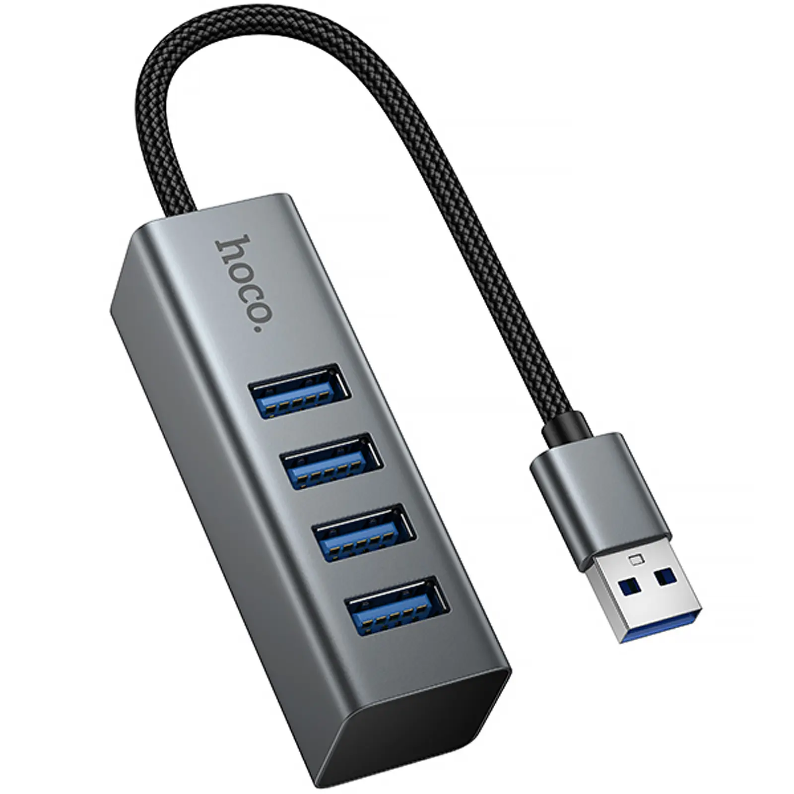 Перехідник HUB Hoco HB1B 4in1 (USB to 4xUSB 3.0) (0.2m), купити оптом з доставкою