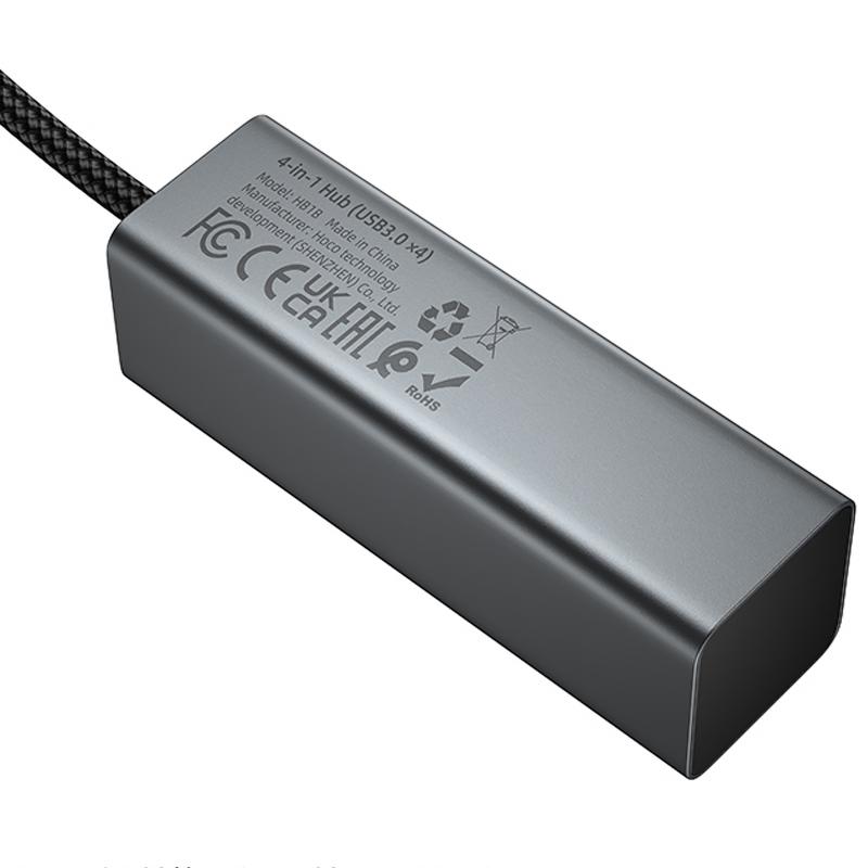 Перехідник HUB Hoco HB1B 4in1 (USB to 4xUSB 3.0) (1m) на малюнкі №5