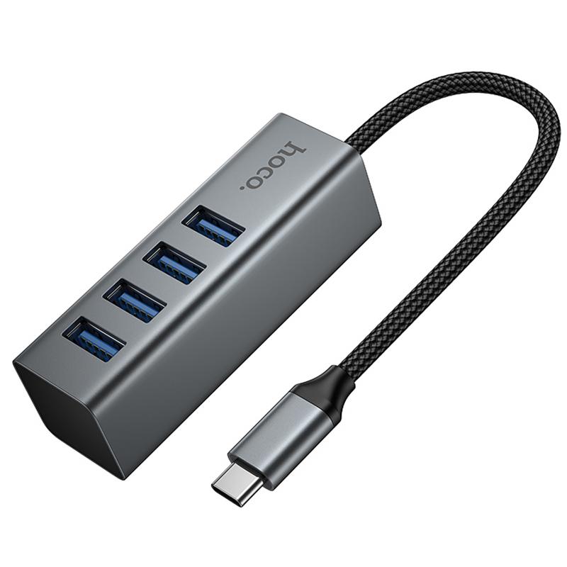 Перехідник HUB Hoco HB1C 4in1 (Type-C to 4xUSB 3.0) (1m) на малюнкі №3