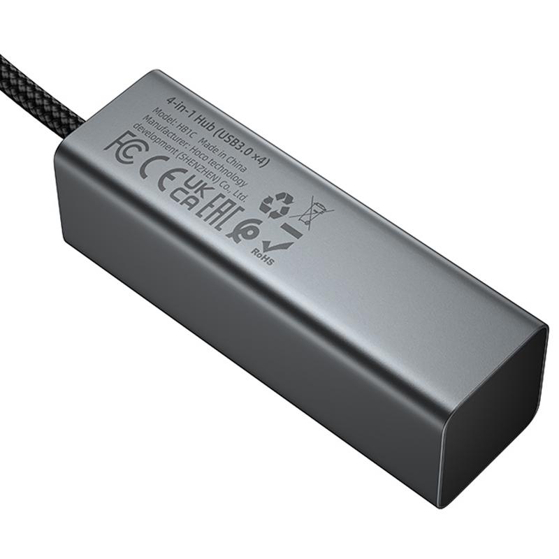 Перехідник HUB Hoco HB1C 4in1 (Type-C to 4xUSB 3.0) (1m) на малюнкі №7