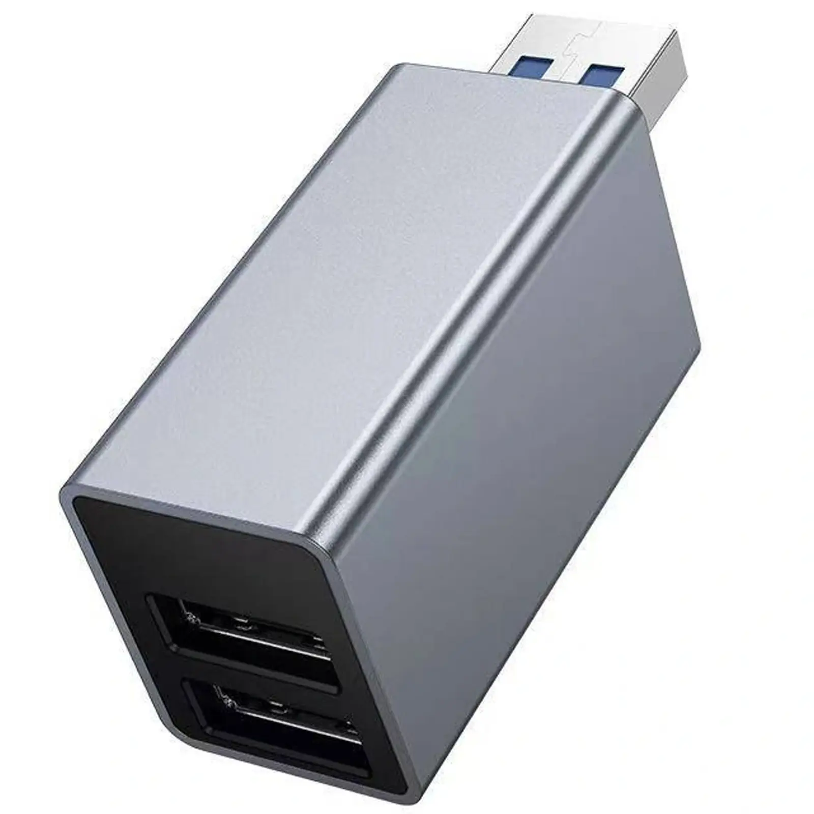 Перехідник HUB Hoco HB54 3in1 (USB to 2xUSB2.0+USB3.0), Metal grey 1, купити оптом з доставкою