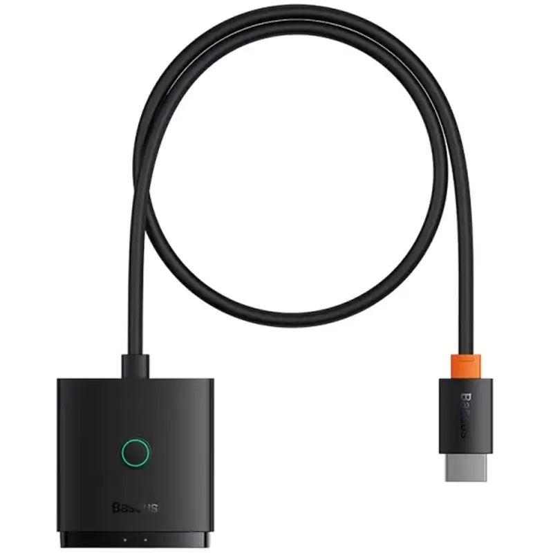 Переходник HUB Baseus AirJoy Series 2in1 HDMI to HDMI/HDMI (B01331105), Cluster Black 2, купить оптом с доставкой