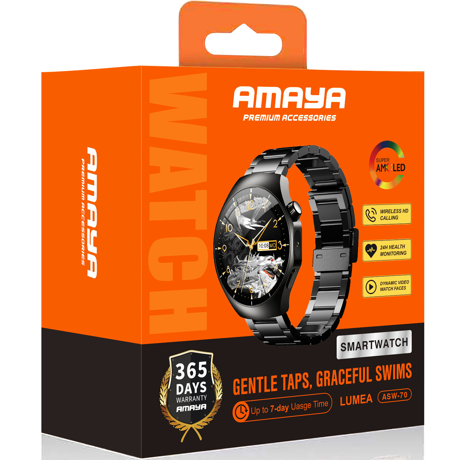 Смарт-годинник Amaya ASW-70 Smart sports watch (call version), Black 1, купити оптом з доставкою
