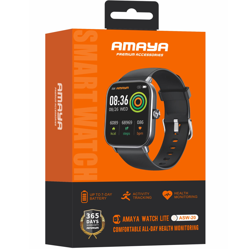 Смарт-годинник Amaya ASW-20 Smart sports watch (call version), Black 1, купити оптом з доставкою