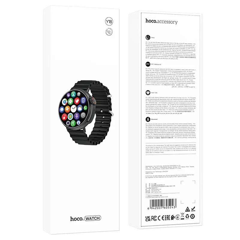 Смарт-годинник Hoco Smart Watch Y18 Smart sports watch (call version) на малюнкі №4