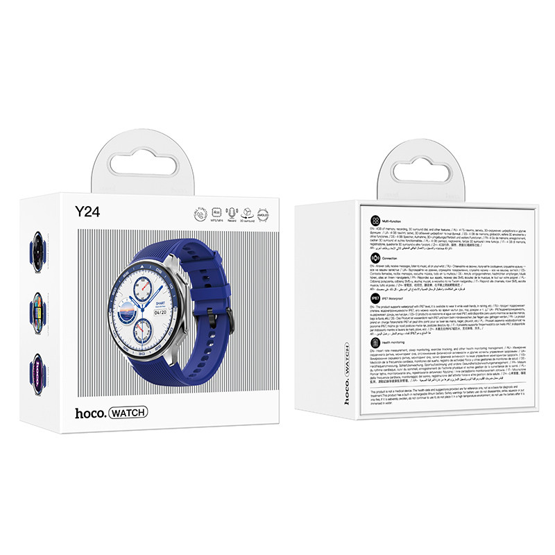 Смарт-годинник Hoco Smart Watch Y24 AMOLED Smart sports watch (call version) на малюнкі №4