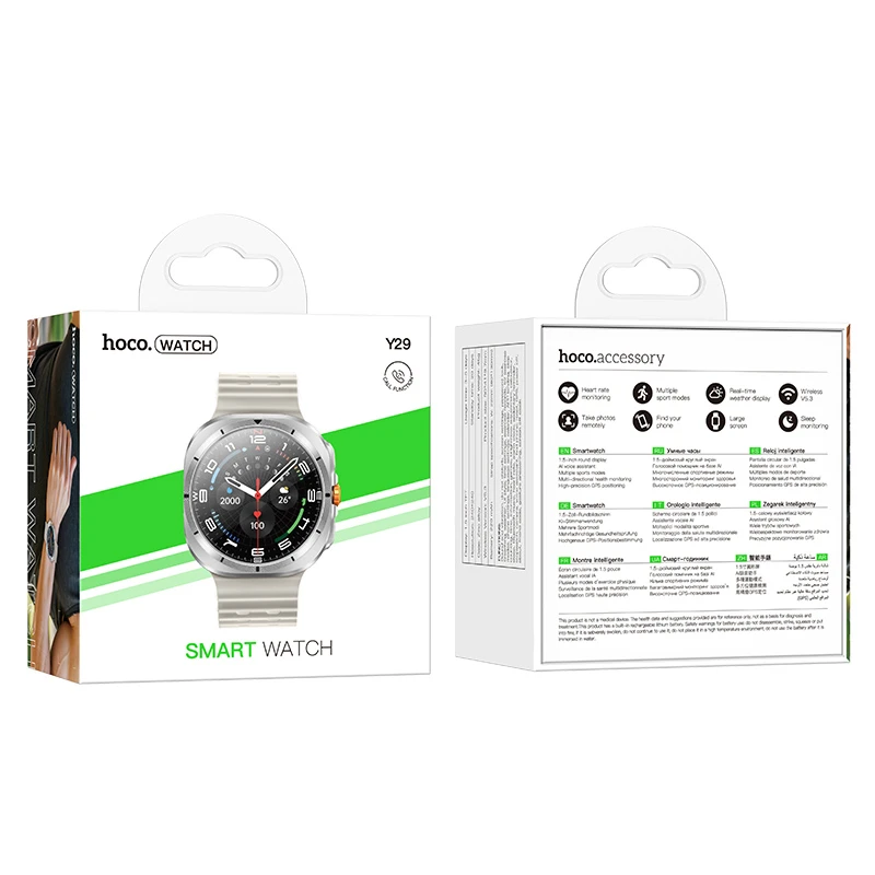 Смарт-часы Hoco Y29 Smart sports watch (call version), Silver 3, купить оптом с доставкой