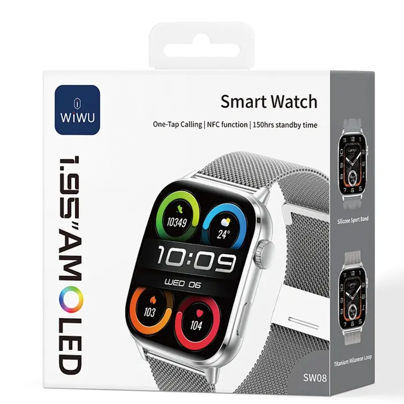 Смарт-часы WiWU SW08 Smart sports watch (call version), Silver 4, купить оптом с доставкой