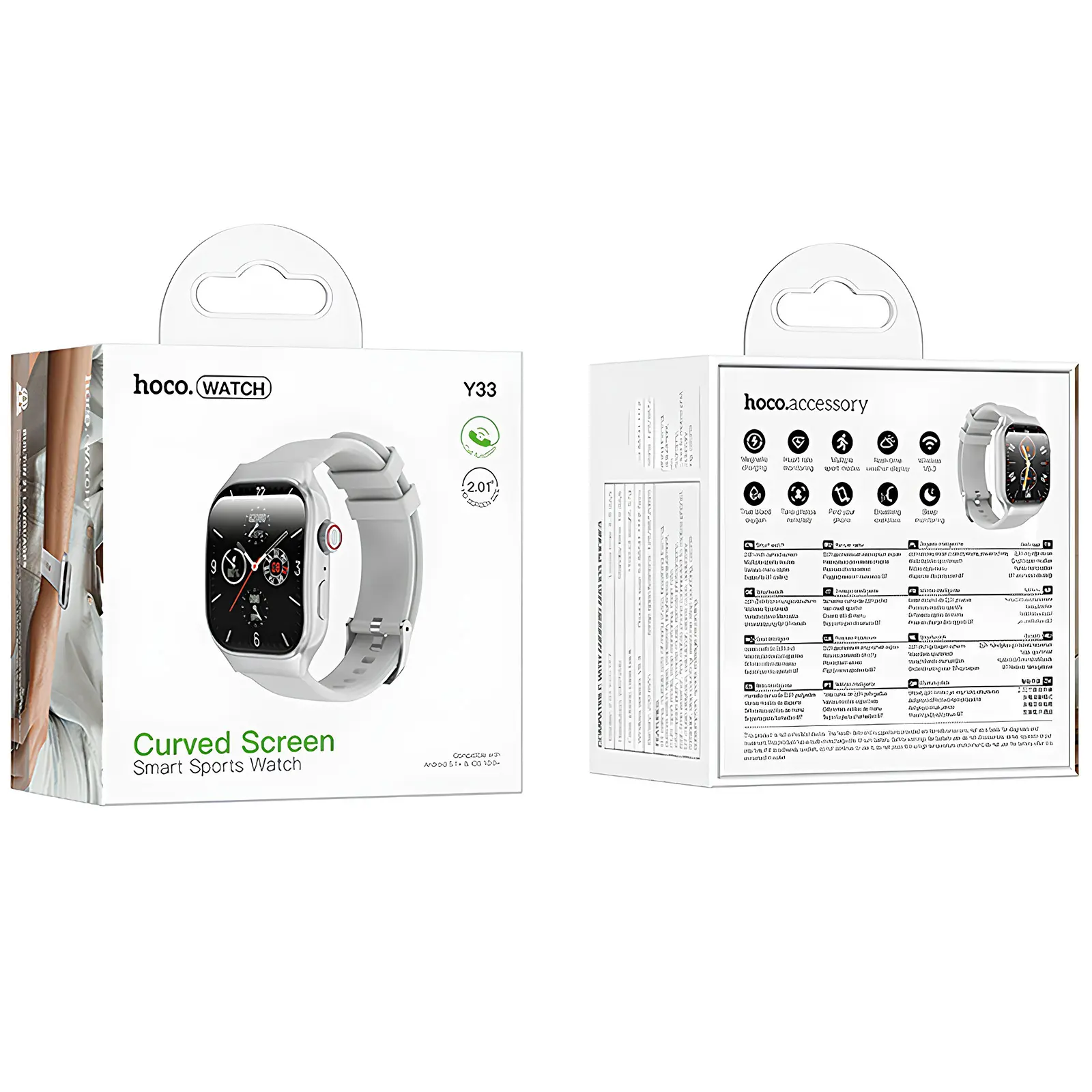 Смарт-часы Hoco Y33 Smart sports watch (call version), Silver 3, купить оптом с доставкой