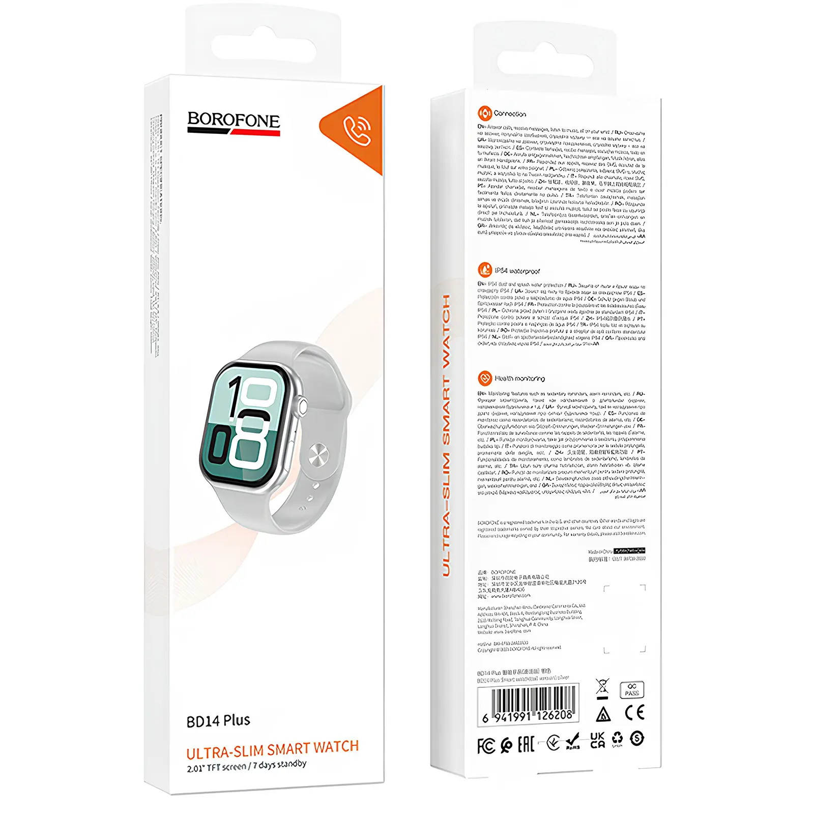 Смарт-часы Borofone BD14 Plus Smart sports watch (call version), Silver 3, купить оптом с доставкой