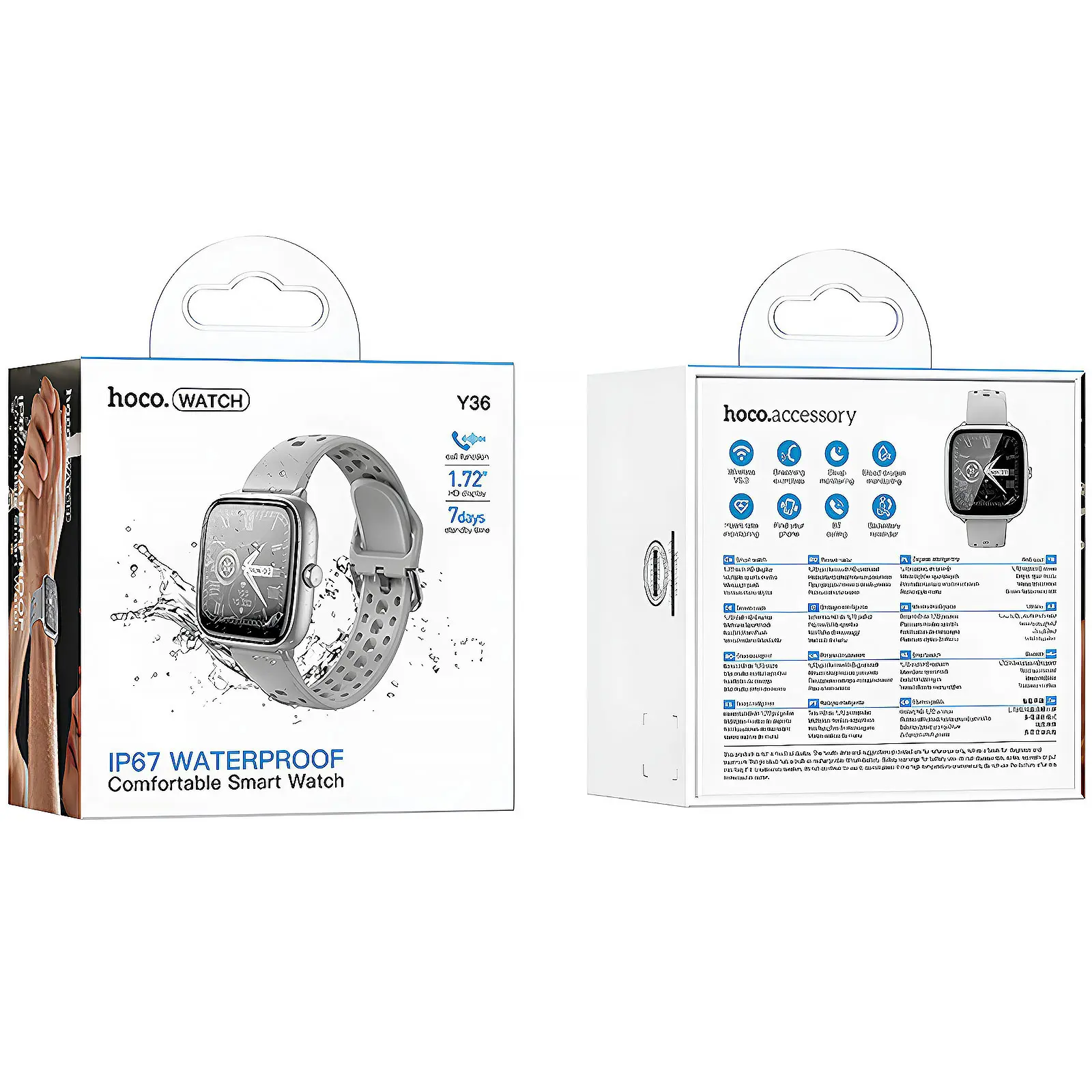 Смарт-часы Hoco Y36 Smart sports watch (call version), Silver 1, купить оптом с доставкой