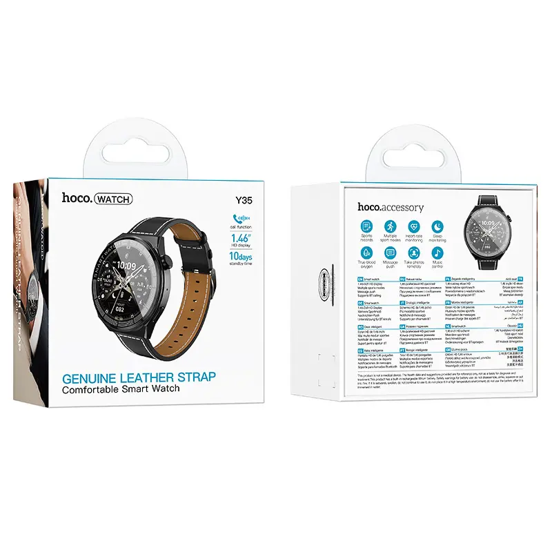 Смарт-часы Hoco Y35 Smart sports watch (call version), Black 2, купить оптом с доставкой