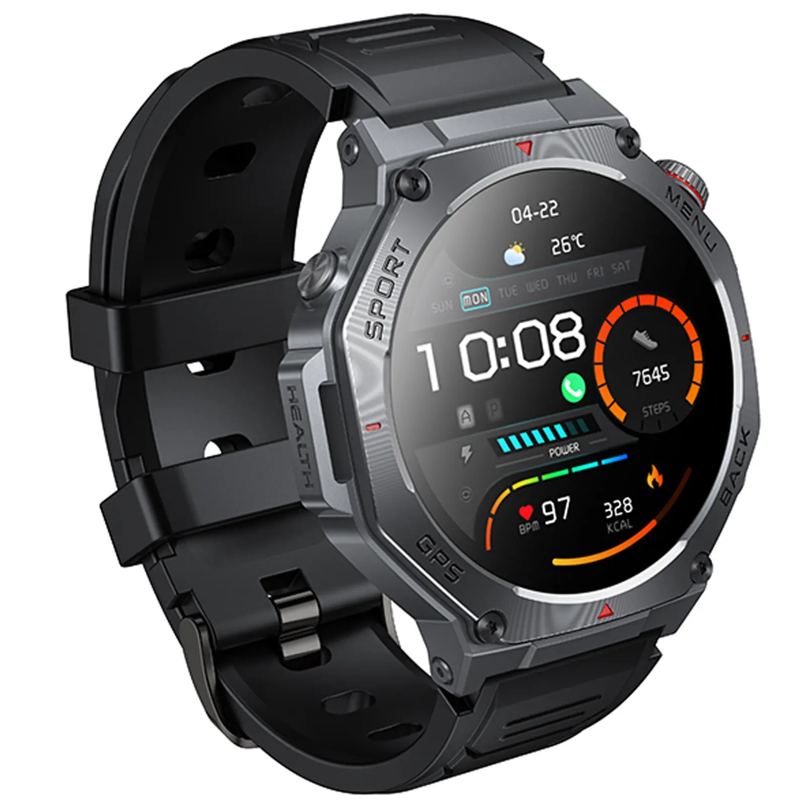 Смарт-часы Hoco Y37 Smart sports watch (call version), Black 2, купить оптом с доставкой