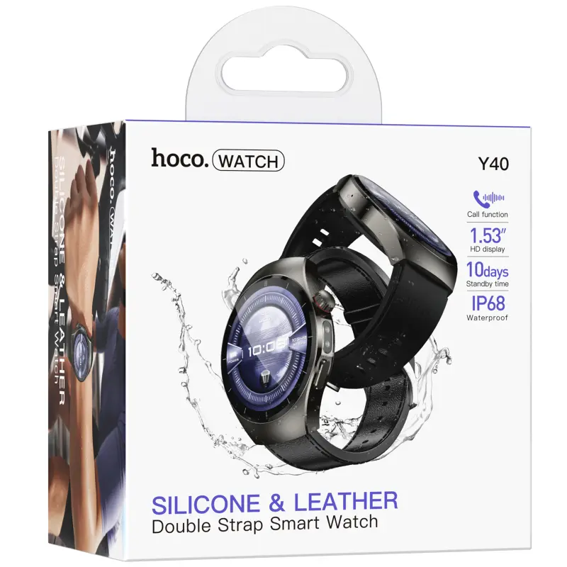 Смарт-часы Hoco Y40 Smart sports watch (call version), Black 2, купить оптом с доставкой