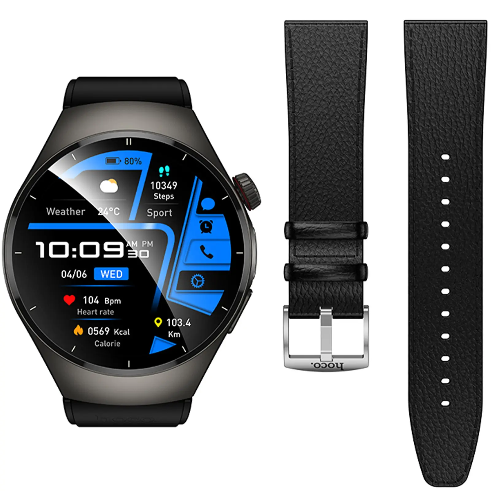 Смарт-часы Hoco Y40 Smart sports watch (call version), Black 4, купить оптом с доставкой