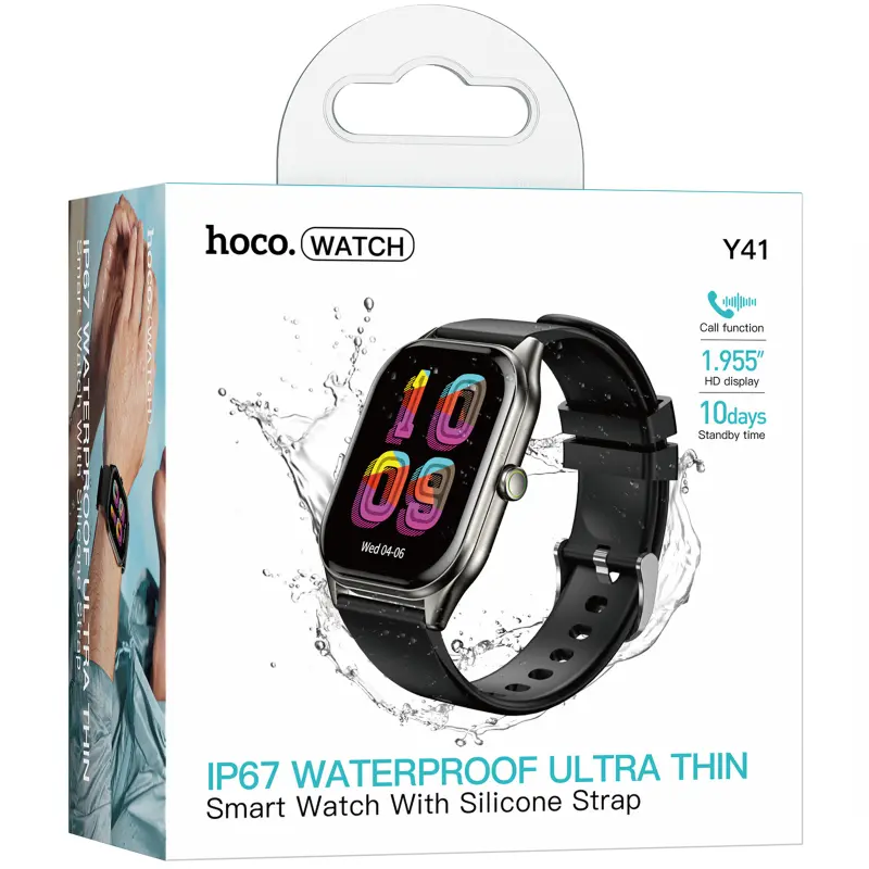 Смарт-часы Hoco Y41 Smart sports watch (call version), Black 1, купить оптом с доставкой