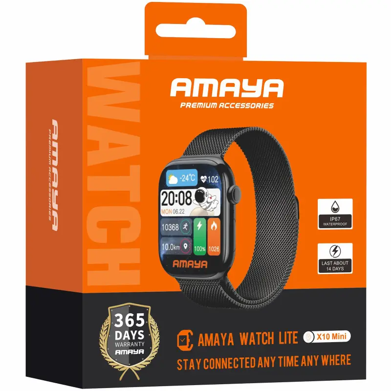 Смарт-часы Amaya X10 Mini Smart sports watch (call version), Black 1, купить оптом с доставкой