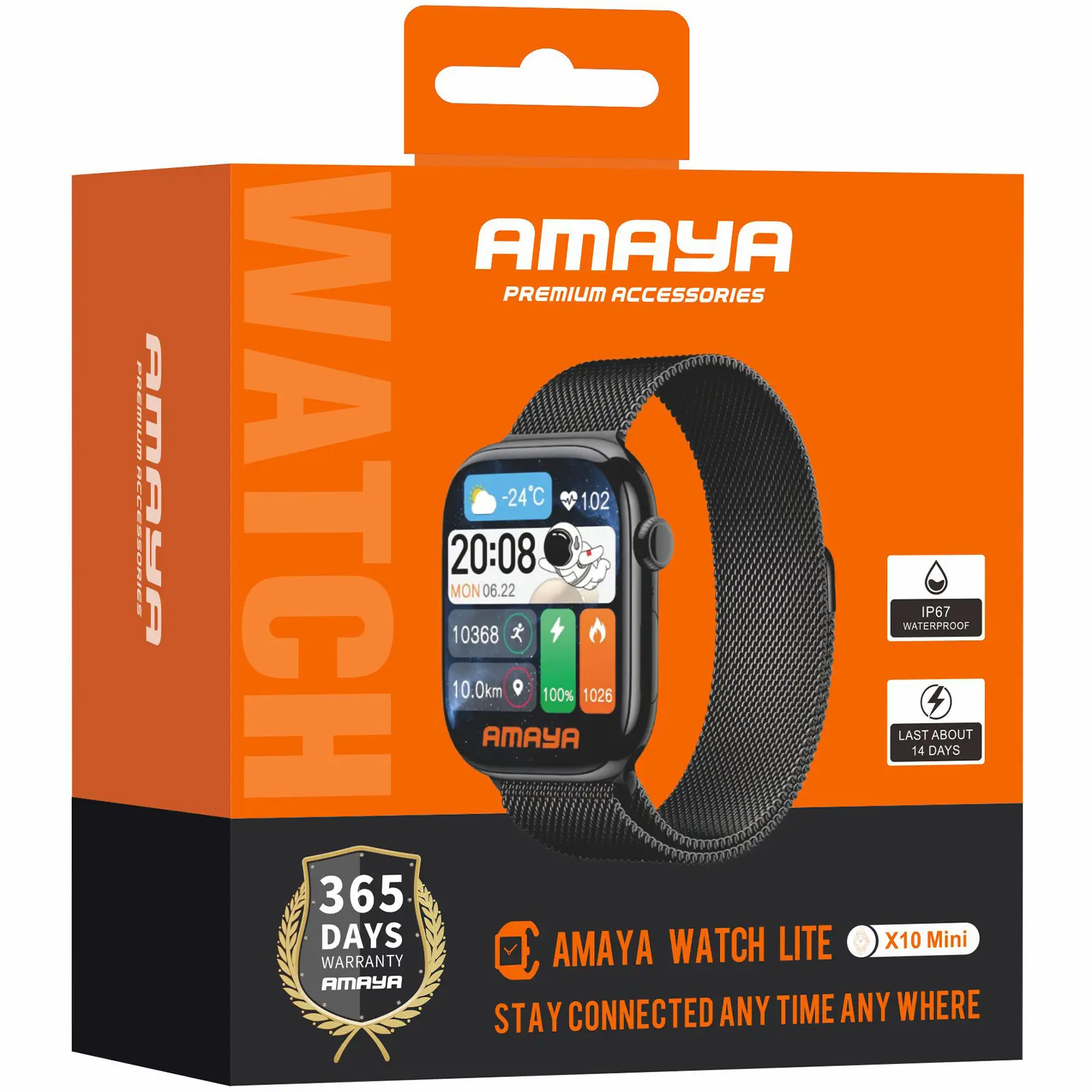 Смарт-часы Amaya X10 Mini Smart sports watch (call version), Black 1, купить оптом с доставкой