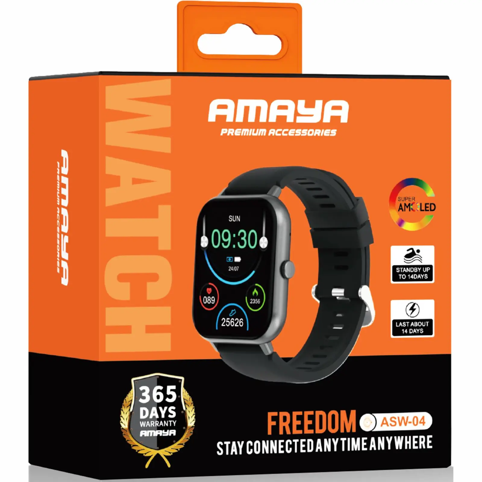 Смарт-годинник Amaya ASW-04 Smart sports watch (call version), Black 1, купити оптом з доставкою