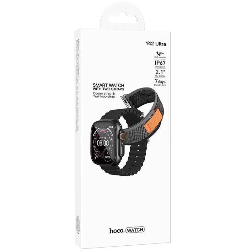 Смарт-часы Hoco Y42 Ultra Smart sports watch (call version), Black 1, купить оптом с доставкой
