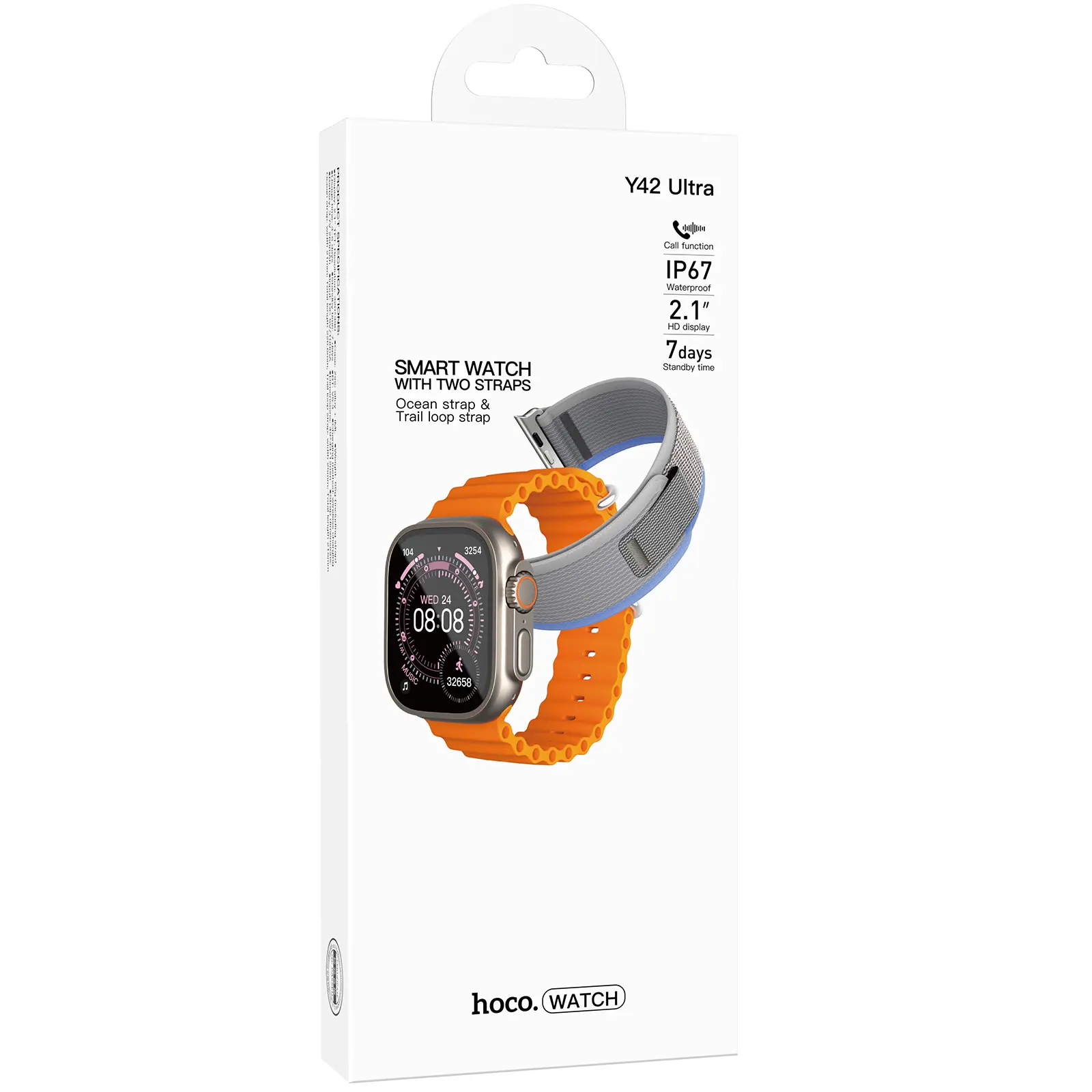 Смарт-часы Hoco Y42 Ultra Smart sports watch (call version), Titanium gold 1, купить оптом с доставкой