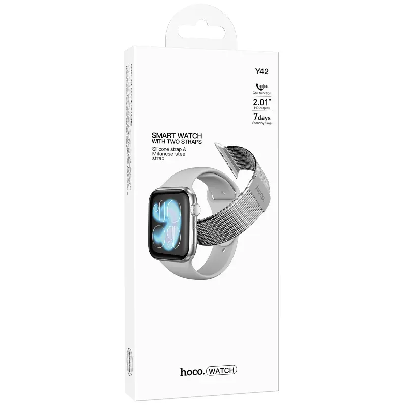 Смарт-часы Hoco Y42 Smart sports watch (call version), Silver 1, купить оптом с доставкой