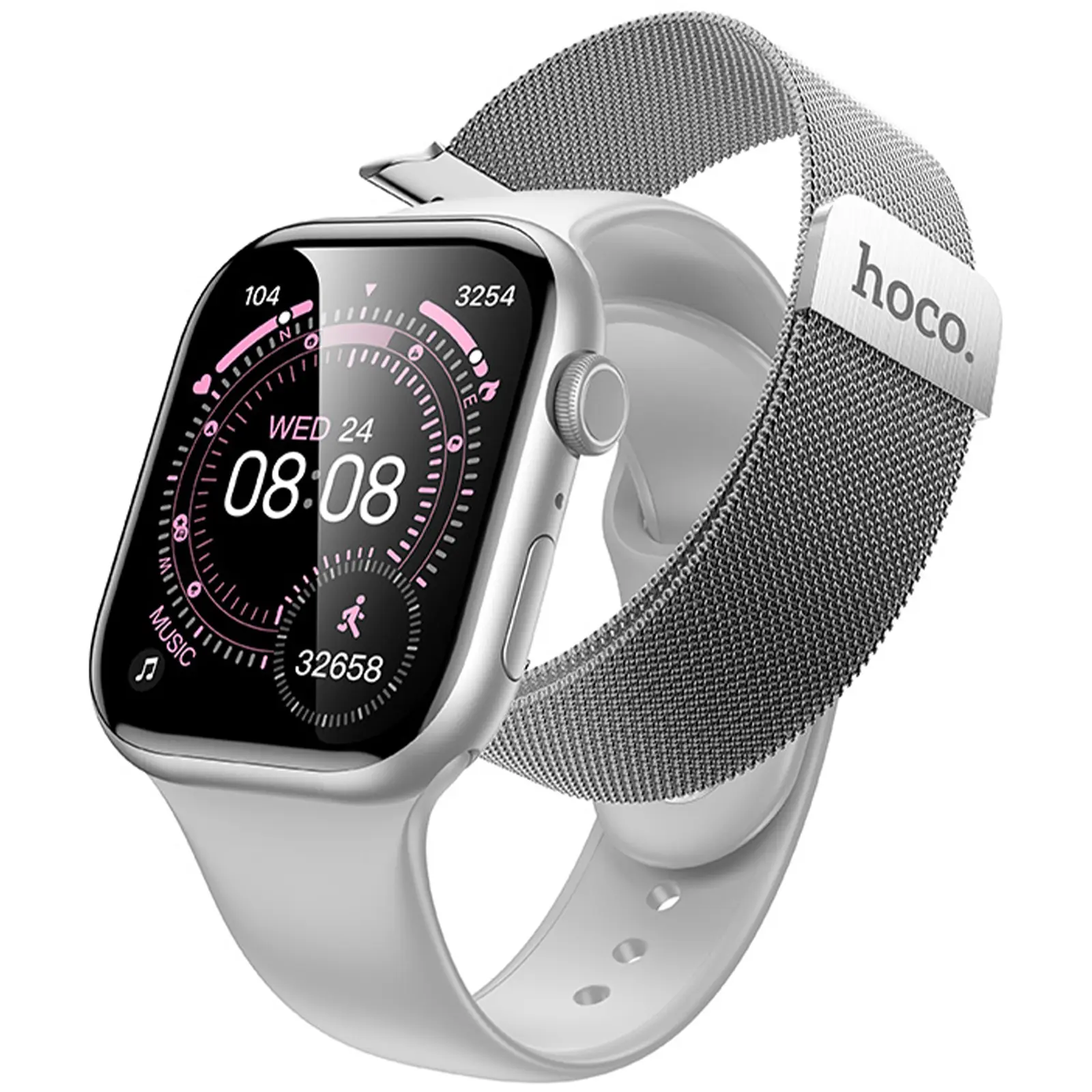Смарт-часы Hoco Y42 Smart sports watch (call version), Silver, купить оптом с доставкой