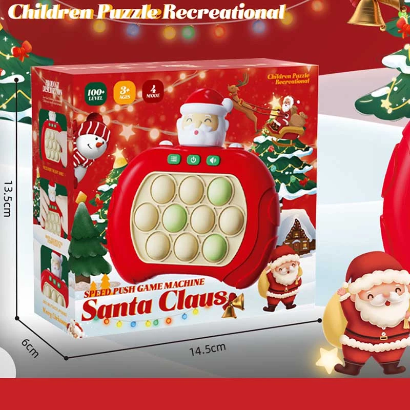 Уценка Портативная игра Pop-it Speed Push Game, Вскрытая упаковка / Santa Claus 1, купить оптом с доставкой