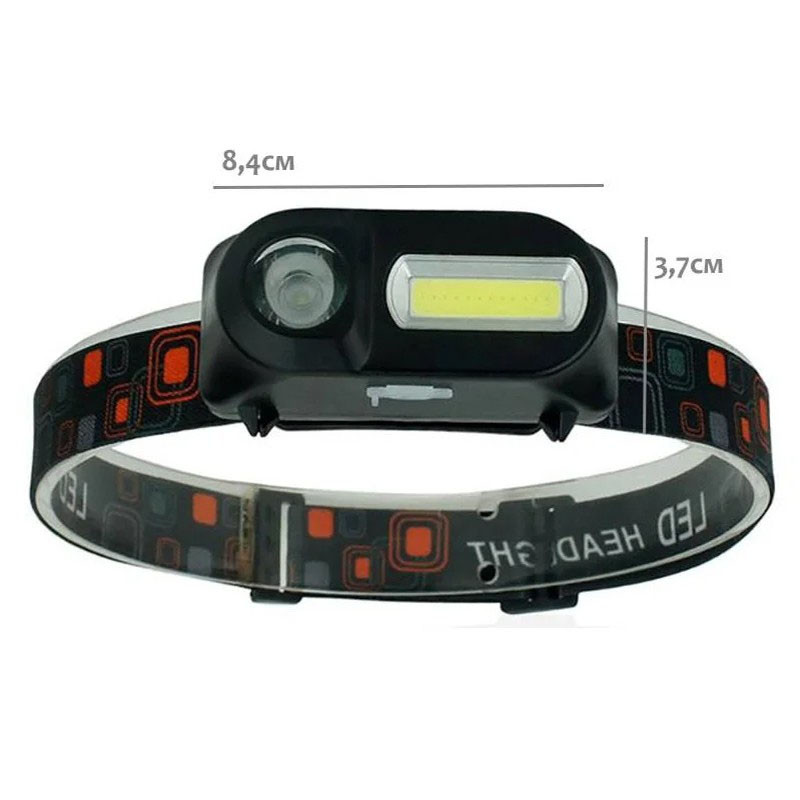 Налобный ліхтар LED Double light 1804 дивитися фото №4