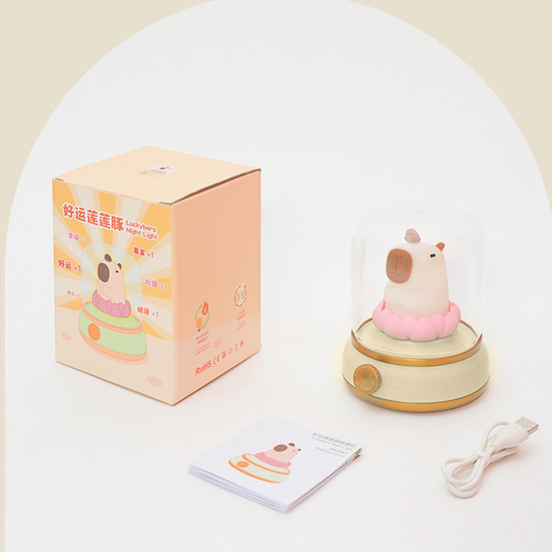 Нічник Capybara and Lotus на малюнкі №6