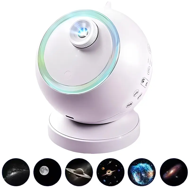 Проектор-ночник Meteor E25 with Bluetooth + 6 discs 2400 mAh, White 1, купить оптом с доставкой