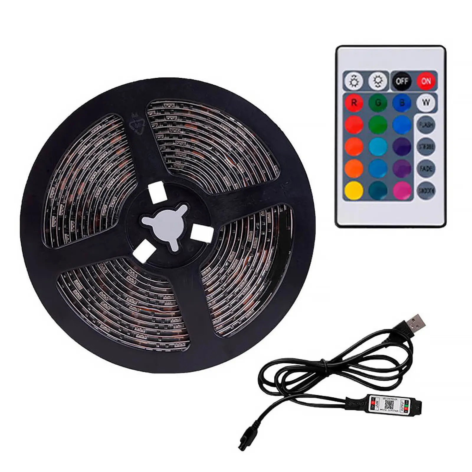 Светодиодная LED лента Hoco DL30 Plus + remote control (4m), Black 1, купить оптом с доставкой