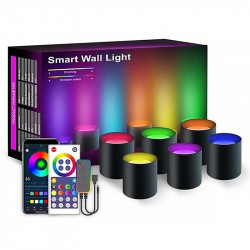 Настінна LED лампа RGB Intelligent wall lamp 6 pcs with Bluetooth European plug with app