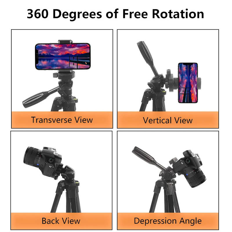 Штатив NeePho NP-3170S (не съемная площадка+тримач/BT-пульт/40-105см) дивитися фото №5