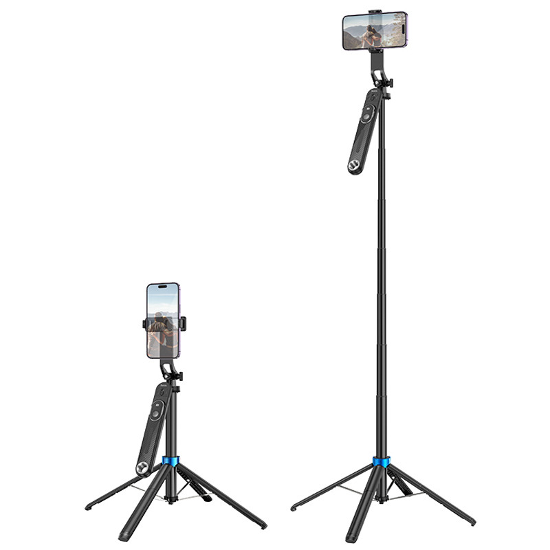 Монопод для селфі Hoco K22 Anti-shake з триногами + знімний BT пульт на малюнкі №2