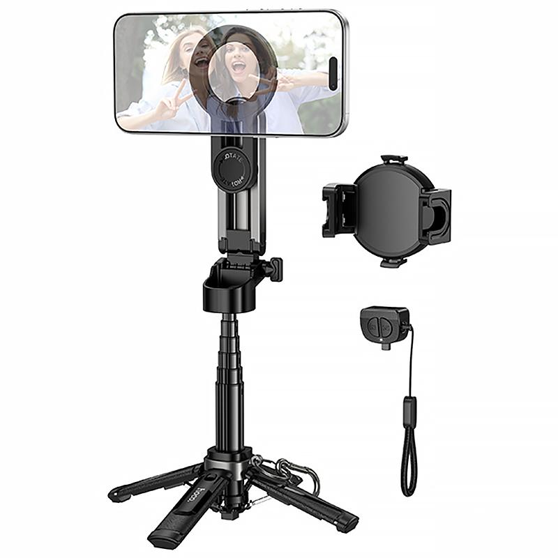 Монопод для селфі Hoco K27 Pro Magnetic Clamp 2in1 на малюнкі №1