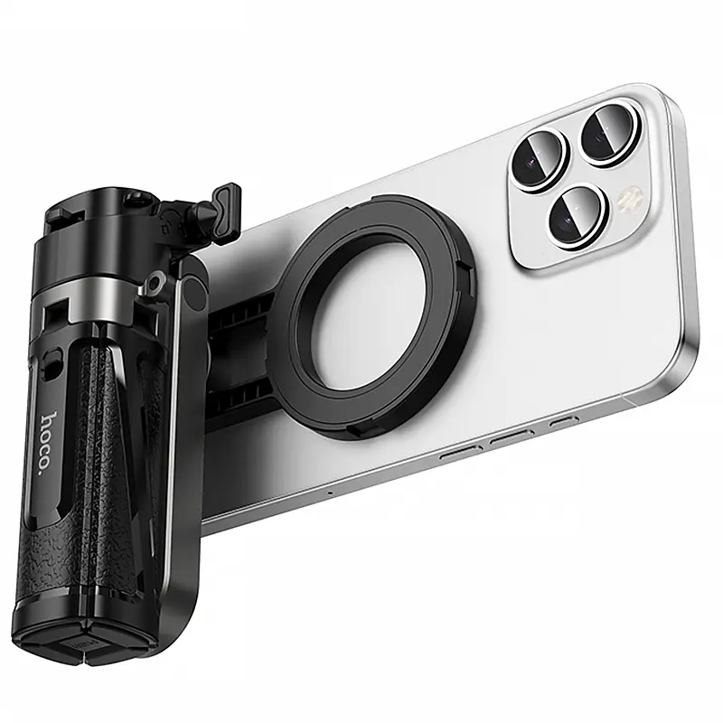 Монопод для селфи Hoco K27 Pro magnetic трипод + съемный BT пульт, Black 2, купить оптом с доставкой