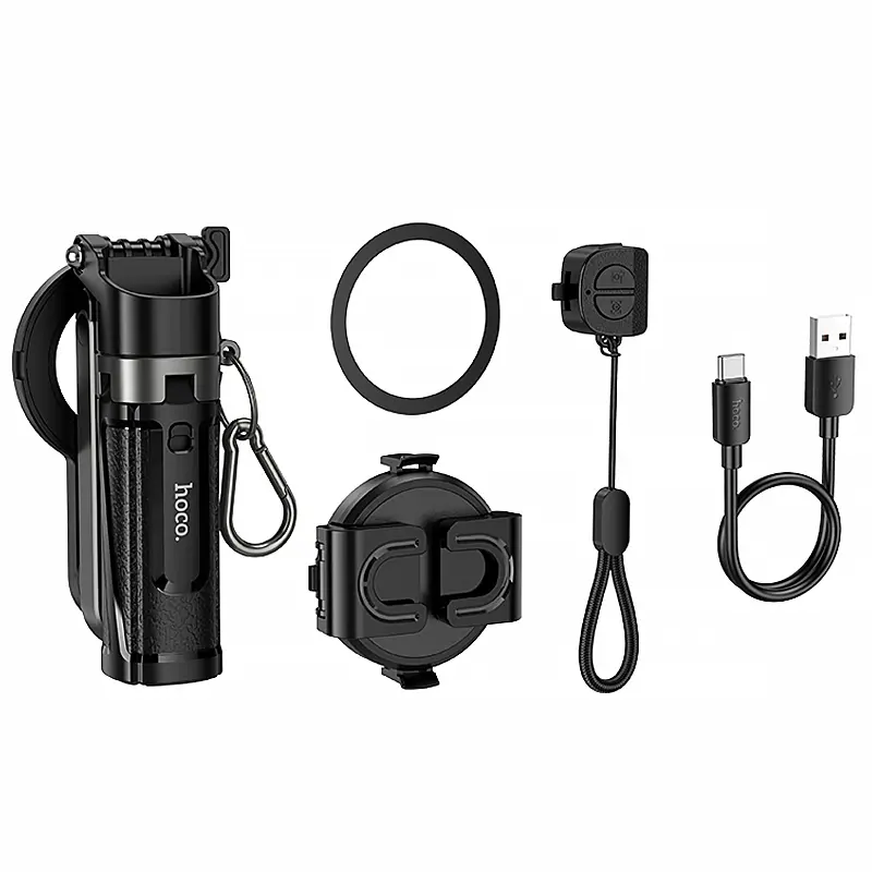 Монопод для селфи Hoco K27 Pro magnetic трипод + съемный BT пульт, Black 4, купить оптом с доставкой