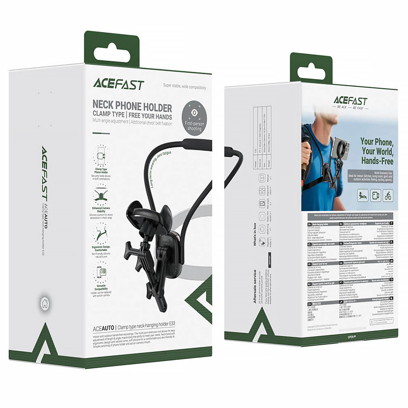 Магнітний тримач для телефону Acefast E33 neck-hanging, Black 4, купити оптом з доставкою