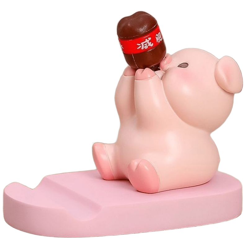 Подставка для телефона Funny Animals, Piggy with bottle, купить оптом с доставкой